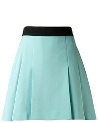Light Blue Pleated Mini Skirt