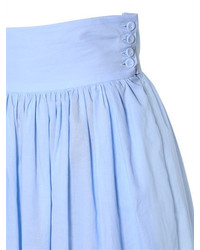 Trussardi Pleated Stretch Cotton Poplin Skirt
