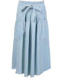 Ulla Johnson Tie Waist Pocket Detail Dinan Pleated Skirt