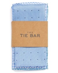 The Tie Bar Trendy Light Blue 5 Pack Pocket Squares