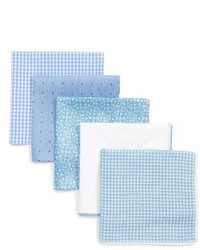 The Tie Bar Trendy Light Blue 5 Pack Pocket Squares