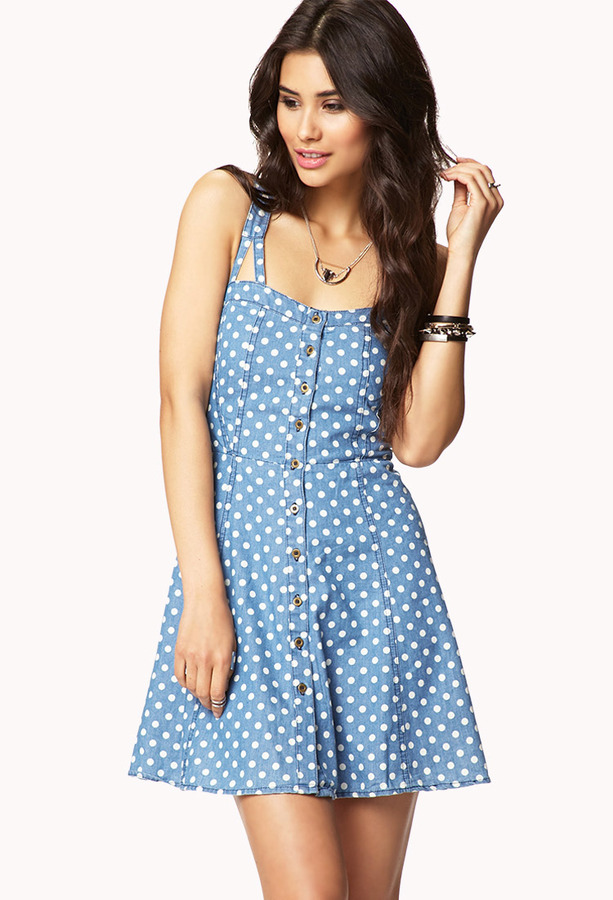 Forever 21 Polka Dot Chambray Dress Where To Buy And How To Wear 4843