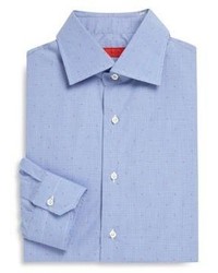 Isaia Dotted Slim Fit Dress Shirt