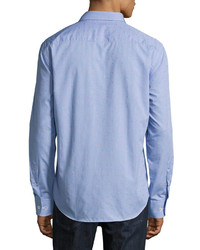 Bugatchi Dot Print Sport Shirt Classic Blue