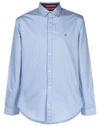 Tommy Jeans Logo Embroidered Long Sleeve Shirt