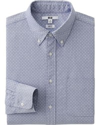 Uniqlo Oxford Slim Fit Long Sleeve Printed Shirt