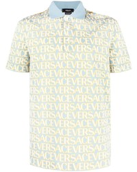 Versace Allover Short Sleeve Polo Shirt