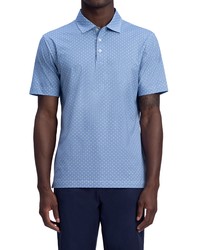 Bugatchi Ooohcotton Tech Geo Print Polo In Air Blue At Nordstrom