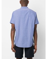Armani Exchange Embroidered Polka Dot Short Sleeve Shirt