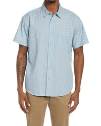 Obey Vince Neat Short Sleeve Button Up Shirt