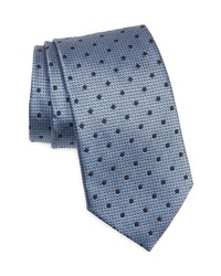 Ermenegildo Zegna Dot Silk Tie In Blue At Nordstrom