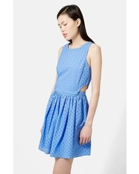 Topshop Embroidered Pinafore Dress