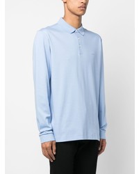 BOSS Long Sleeve Cotton Polo Shirt