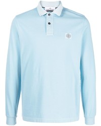 Stone Island Long Sleeve Cotton Polo Shirt