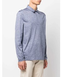 Canali Marl Knit Polo Shirt