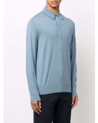 Paul Smith Signature Stripe Trim Knitted Polo Shirt