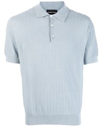 Emporio Armani 3d Knit Cotton Polo Shirt