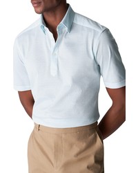 Eton Contemporary Fit Oxford Pique Polo In Lightpastel Green At Nordstrom