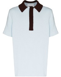 Jil Sander Contrast Collar Knitted Polo Shirt