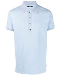 Balmain Cotton Blend Knit Short Sleeve Polo Shirt