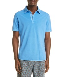 Loro Piana Cotton Pique Polo In French Blue At Nordstrom