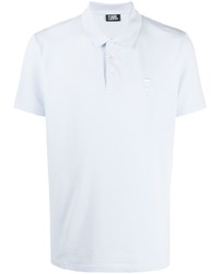 Karl Lagerfeld Embroidered Logo Cotton Polo Shirt