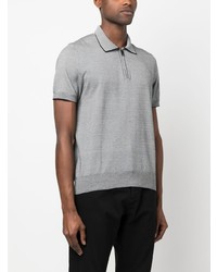 Brioni Half Zip Knitted Polo Top