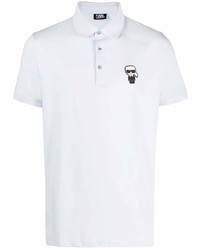 Karl Lagerfeld Ikonik Logo Patch Cotton Polo Shirt