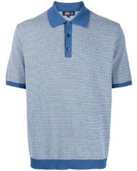 Man On The Boon. Jacquard Pattern Polo Shirt