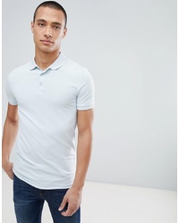 ASOS DESIGN Muscle Fit Polo In Jersey In Blue