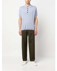 Low Brand One Tone Fine Knit Polo Shirt