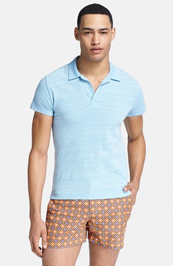 Orlebar Brown Felix Polo Riviera Blue Small, $120 | Nordstrom | Lookastic