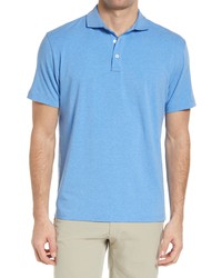 PETER MILLA R Crest Short Sleeve Polo In Carnival Blue At Nordstrom