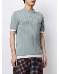 Orlebar Brown Ribbed Knit Polo Shirt
