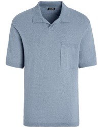 Zegna Short Sleeve Cotton Polo Shirt