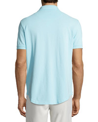 Orlebar Brown Short Sleeve Pique Polo Shirt Turquoise