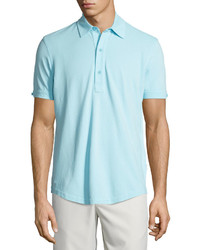 Orlebar Brown Short Sleeve Pique Polo Shirt Turquoise