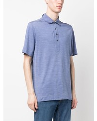 Zegna Silk Cotton Short Sleeve Polo Shirt