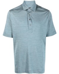 Zegna Silk Cotton Short Sleeve Polo Shirt