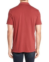 James Perse Slim Fit Sueded Jersey Polo