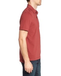 James Perse Slim Fit Sueded Jersey Polo