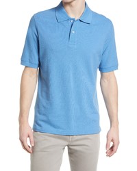 Scott Barber Solid Pima Cotton Polo Shirt In Marine At Nordstrom