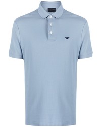 Emporio Armani Stripe Detail Cotton Polo Shirt