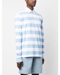 Drôle De Monsieur Stripe Pattern Polo Shirt
