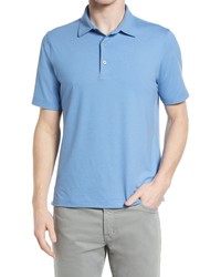 Scott Barber Tech Stretch Cotton Blend Polo Shirt In Marine At Nordstrom