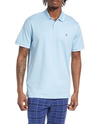 Original Penguin Tipped Organic Cotton Polo In Cerulean At Nordstrom