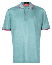 Fred Perry X Charles Jeffery Loverboy Glitter Knitted Polo Shirt