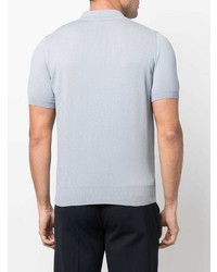 Canali Zippered Cotton Polo Shirt