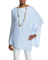Eileen Fisher Organic Linen Cotton Slub Ribbed Poncho Plus Size