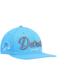 PRO STANDARD Blue Detroit Lions Script Wordmark Snapback Hat